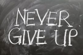 never give up